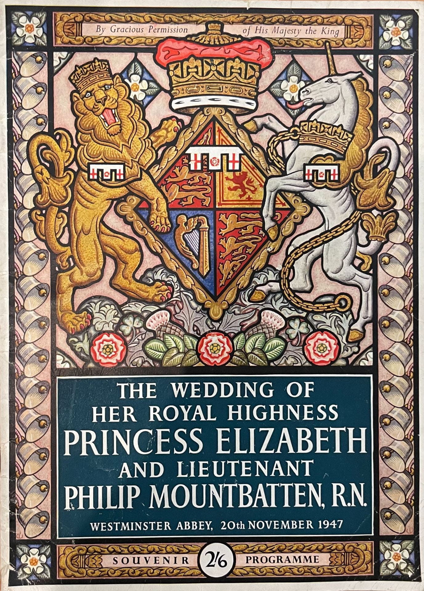 Souvenir pamphlet from British royal wedding 1947